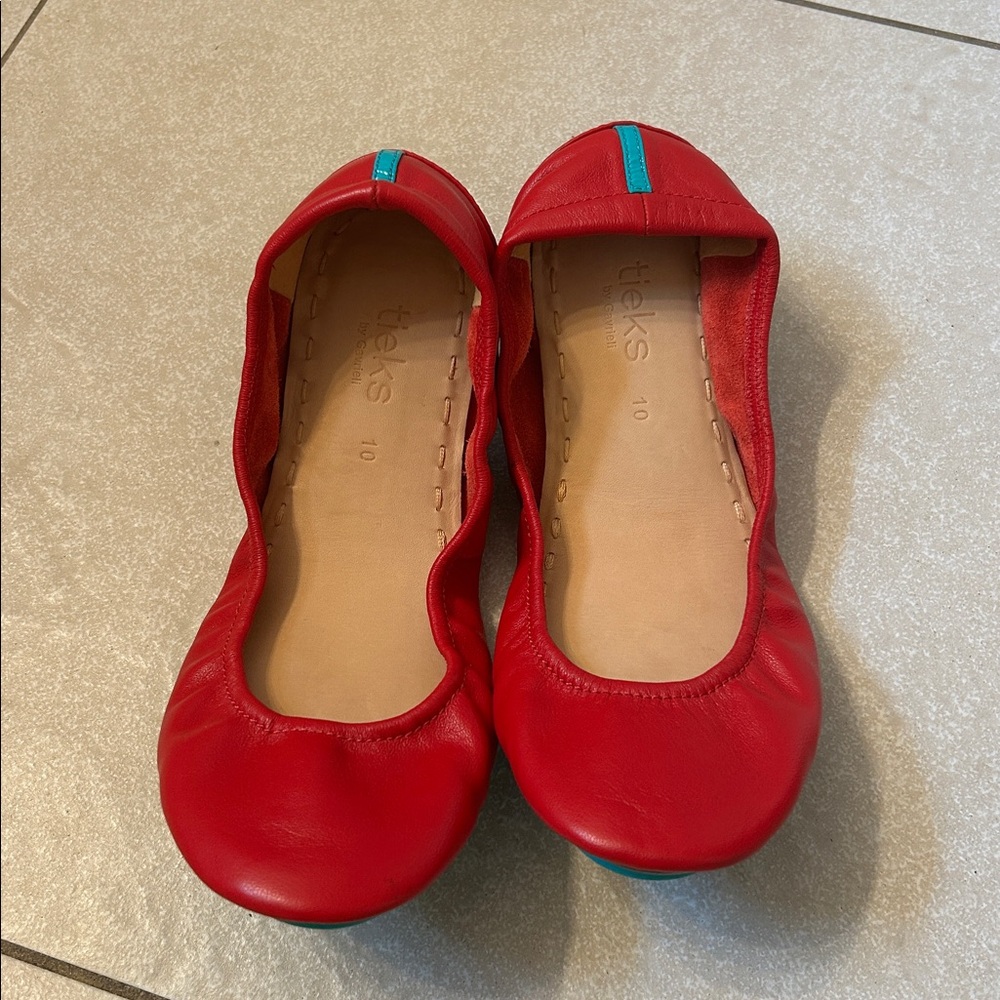 Tieks Red Flats Size 10 - NWOB